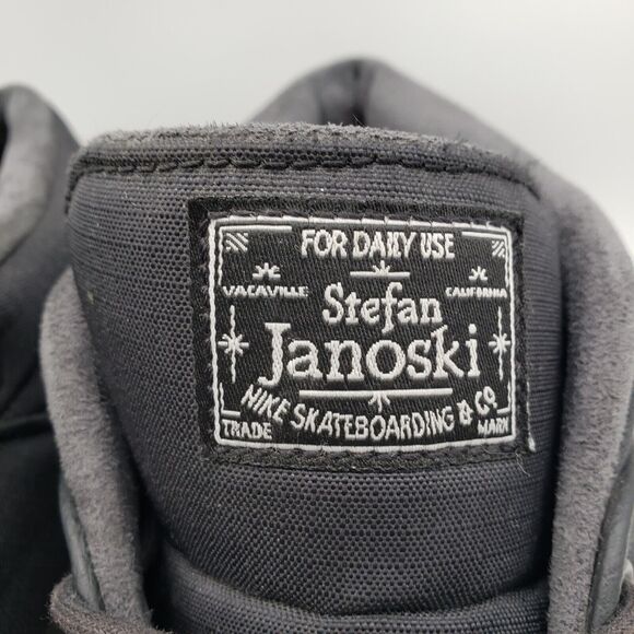Nike SB Stefan Janoski Max Mid Mens 13 Black Anthracite Hi Boots 807507-001 - Picture 5 of 10